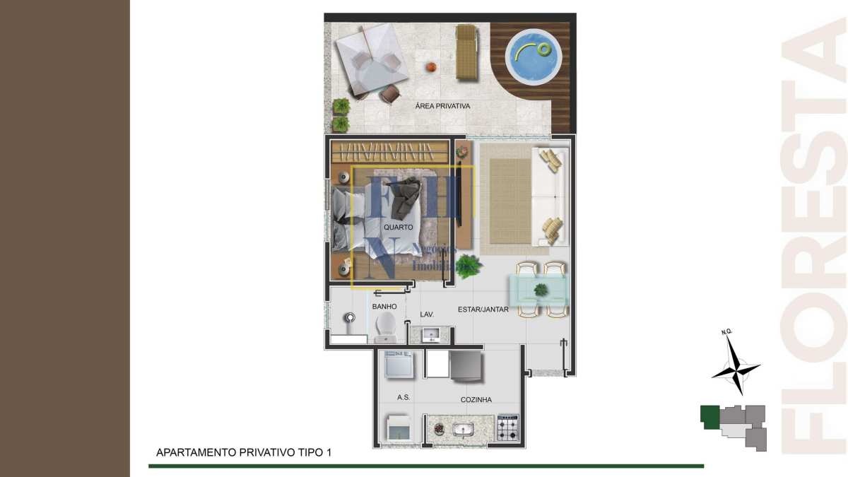Apartamento Garden 1 Quarto à Venda na Floresta em Belo Horizonte